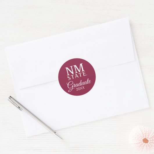Afgestudeerden New Mexico State University Ronde Sticker (Envelop)