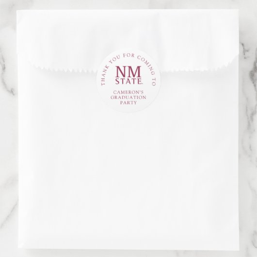 Afgestudeerden New Mexico State University Ronde Sticker (Tas)