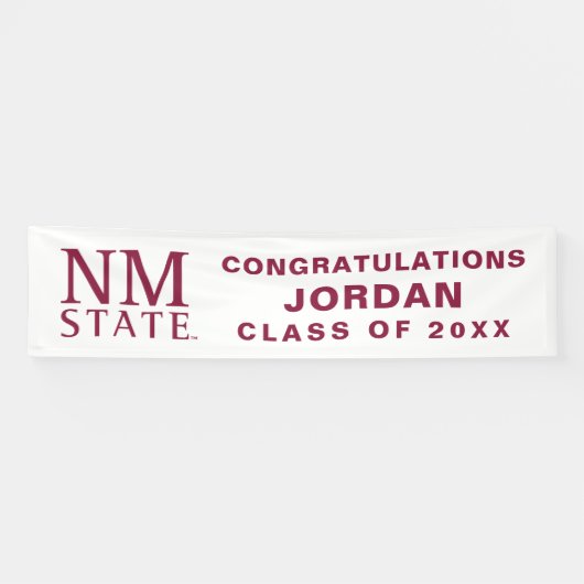 Afgestudeerden New Mexico State University Spandoek (Horizontaal)