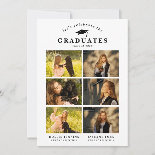 Afgestudeerden 'Photo Collage Joint Graduation Par Kaart (Voorkant)