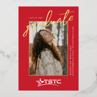 Afgestudeerden Texas State Technical College Folie Uitnodiging