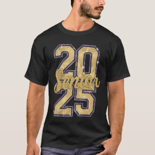 Afgestudeerden van de hoogste klas van 2025 in gou t-shirt