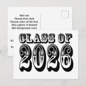 Afgestudeerden van de klas van 2026 van het Wilde  Briefkaart (Voorkant / Achterkant)