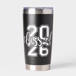 Afgestudeerdenklas 2026 Grappige Senior Middelbare Geïsoleerde Drinkbeker