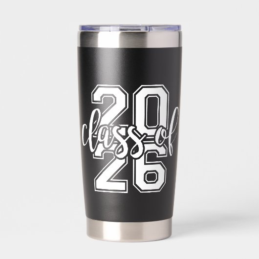 Afgestudeerdenklas 2026 Grappige Senior Middelbare Geïsoleerde Drinkbeker (Voorkant)