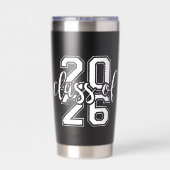 Afgestudeerdenklas 2026 Grappige Senior Middelbare Geïsoleerde Drinkbeker (Achterkant)