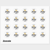 Afgestudeerdenklas van 2025 Gepersonaliseerd Ronde Sticker (Vel)