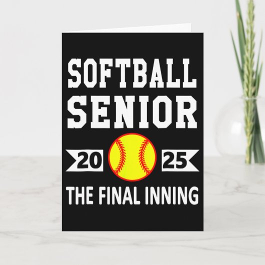 Afgestudeerdenklas van 2025 Softll Senior Night Af Kaart (Voorkant)