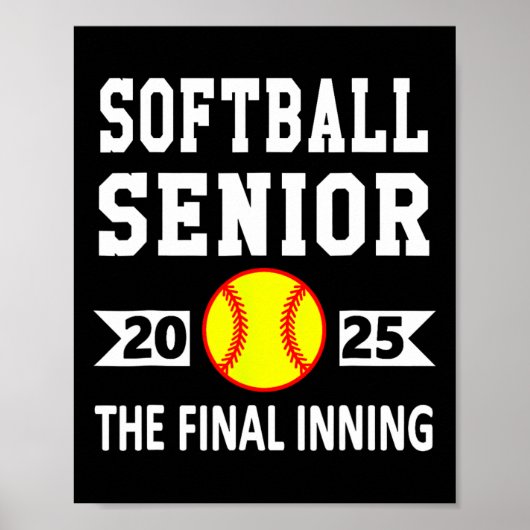 Afgestudeerdenklas van 2025 Softll Senior Night Af Poster (Voorkant)