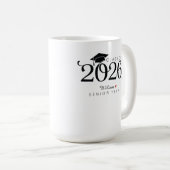 Afgestudeerdenklas van 2026 Afstudeergeschenk met  Koffiemok (Voorkant rechts)