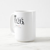 Afgestudeerdenklas van 2026 Afstudeergeschenk met  Koffiemok (Voorkant links)