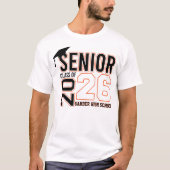Afgestudeerdenklas van 2026 afstuderen t-shirt (Voorkant)
