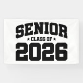 Afgestudeerdenklas van 2026 Gradatie Vet Typografi Spandoek (Horizontaal)