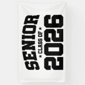 Afgestudeerdenklas van 2026 Gradatie Vet Typografi Spandoek (Verticaal)