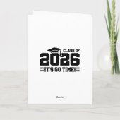 Afgestudeerdenklas van 2026 - Het Is Tijd Grappige Kaart (Achterkant)