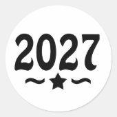 Afgestudeerdenklas van 2027 Afstuderen Ronde Sticker (Voorkant)