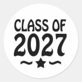 Afgestudeerdenklas van 2027 Afstuderen Ronde Sticker (Voorkant)