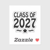 Afgestudeerdenklas van 2027 afstuderen sticker (Vel)