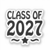 Afgestudeerdenklas van 2027 afstuderen sticker (Voorkant)