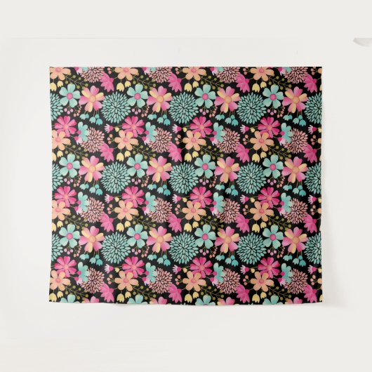 Afgetekende Floral foto back Drop Fabric-blad Wandkleed (Voorkant (horizontaal))