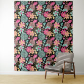 Afgetekende Floral foto back Drop Fabric-blad Wandkleed (In situ)