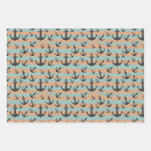 afgetild piraatpatroon voor jongens inpakpapier vel (Voorkant)