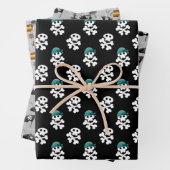 afgetild piraatpatroon voor jongens inpakpapier vel (In situ)