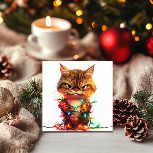 Afgetreden Kerstmopper Feestdagenkaart