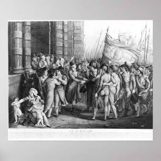 Afgevaardigden van het nationale verdrag die de as poster (Voorkant)