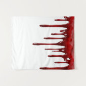 Afgevallen bloeddruppels wandkleed (Voorkant (horizontaal))