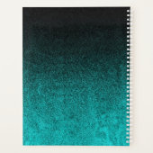 Afgevallen kleur en zwart glitterverloop planner (Achterkant)