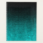 Afgevallen kleur en zwart glitterverloop planner (Voorkant)