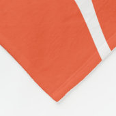 Afgevarieerd - Oranje en wit Fleece Deken (Hoek)