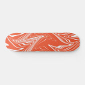 Afgevarieerd - Oranje en wit Persoonlijk Skateboard (Horizontaal)