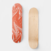 Afgevarieerd - Oranje en wit Persoonlijk Skateboard (Voorkant)