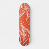 Afgevarieerd - Oranje en wit Persoonlijk Skateboard (Voorkant)