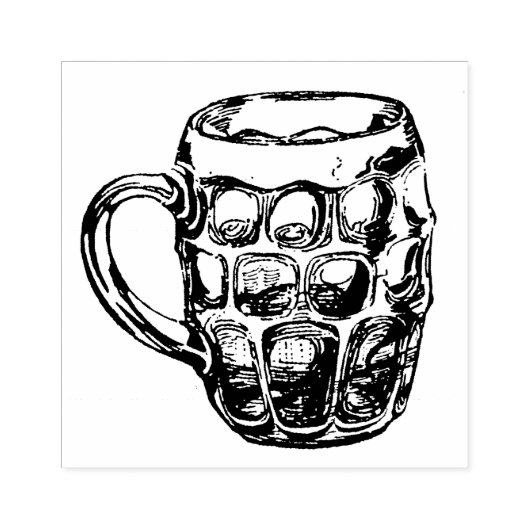 afgevlakte Mok van de Beer Rubberstempel (Afrduk)