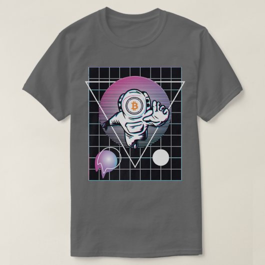 Afgevlekte Bitcoin Astronaut Premium T-Shirt (Design voorkant)