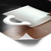 Afgevouwen handen op bijbel foto afdruk (Hoek)