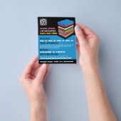 Afgevouwen kleding, wasgoed, reinigingsdiensten flyer (Hand)
