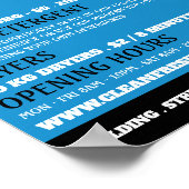 Afgevouwen kleding, wasgoed, reinigingsdiensten poster (Hoek)