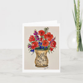 Afgevouwen notitiekaart origineel schilderij van r