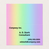 Afgevouwen Visitekaartjes voor regenbooggradiënt (Buitenkant ongevouwen)