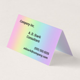 Afgevouwen Visitekaartjes voor regenbooggradiënt