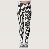 Afgevuurd controlecord in zwart-wit leggings (Voorkant)