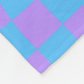 Afgevuurde Bleek-Blauwe en Lavender Checker Fleece Deken (Hoek)
