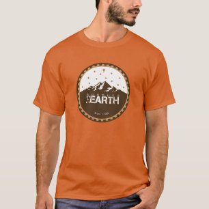 Afgewerkte Logo rond de aarde [Oranje] T-shirt