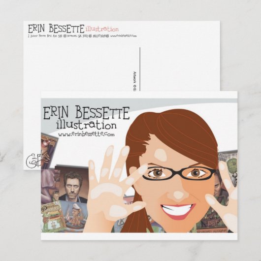 afgewerkte mailer briefkaart (Voorkant / Achterkant)