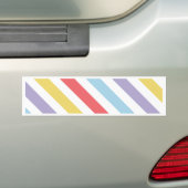 Afgewerkte strepen bumpersticker (Op auto)