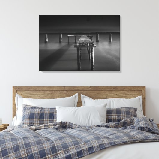 Afgewezen dok op het monroemmeer canvas afdruk (Insitu (Slaapkamer))